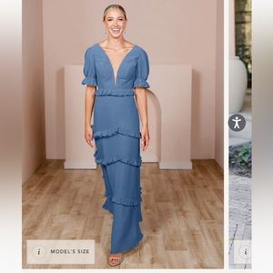 Revelry Harley Dress in Dusty Blue